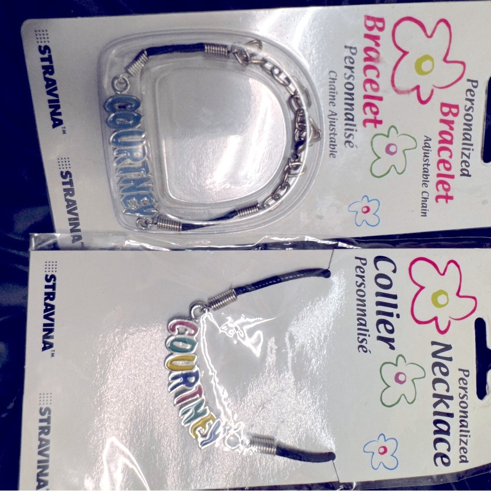 Stravina Personalized "Courtney" bracelet and necklace